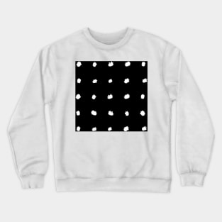 Black and White Dot Pattern Crewneck Sweatshirt